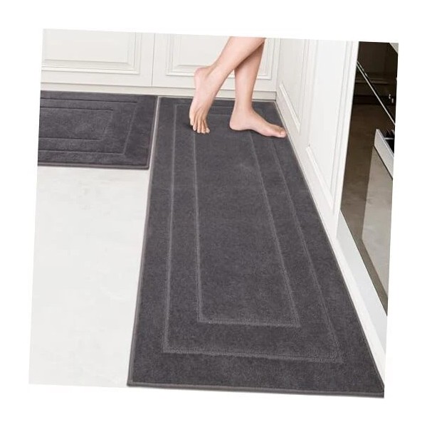 Machine Washable Kitchen Rug Set of 2, Non 24" x