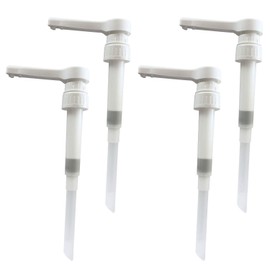 STAR BRITE Pump Dispenser | Suitable For 5 Litre Containers | Heavy Duty Strong Design | Gels & Liquids | 38mm Neck | Dispenses 30ml Dose | White | Pelican Pump Hand Gel Dispenser | Pack of 4