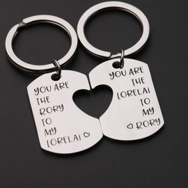 ENSIANTH Gilmore Girls Gift Mother Daughter Gift Best Friend Gift Sister Gift You Are the Lorelai To My Rory Gilmore Girls Inspired Jewery Mother Daughter Keychain Set (Rory Lorelai Key)