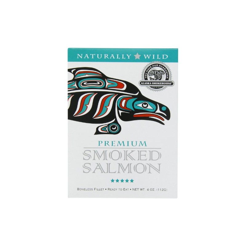 Alaska Smokehouse Premium Smoked Salmon, 4 Ounce Gift box