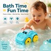 Wind-Up Amphibious Bath Toy Cars for Babies – Floating Clockwork