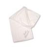 Baby Coral Fleece Stripe Wrap Blanket Embroidery