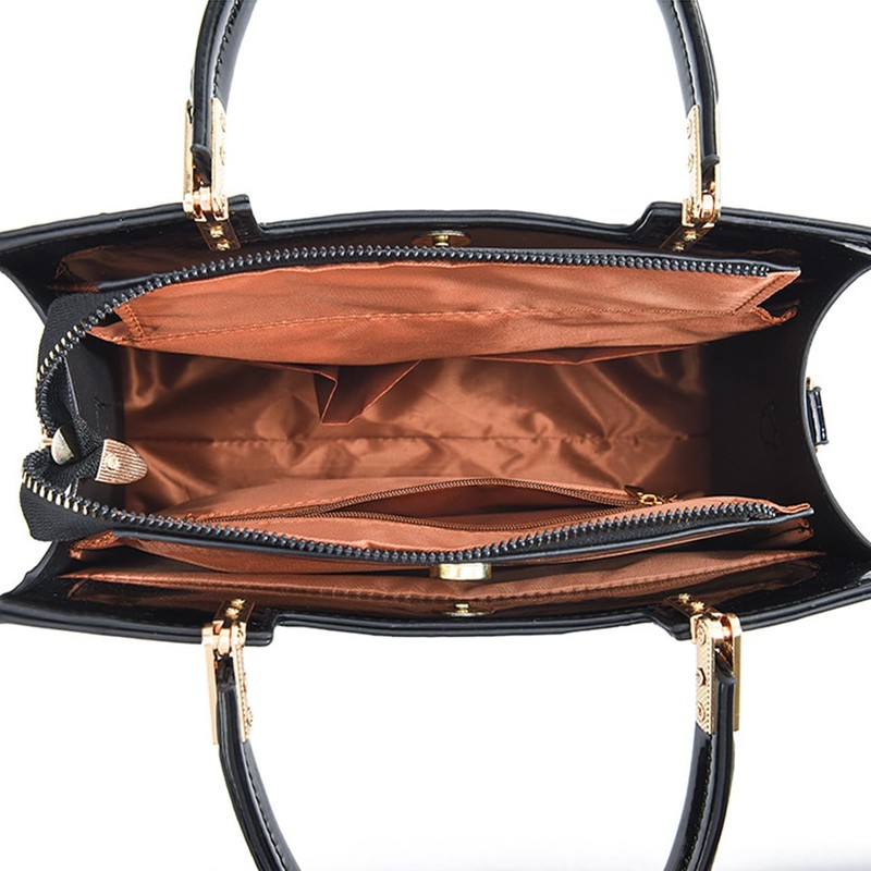 Queen-b Leather Bag, 2-Way Croco Embossed Stylish, Elegant, Women's Tote