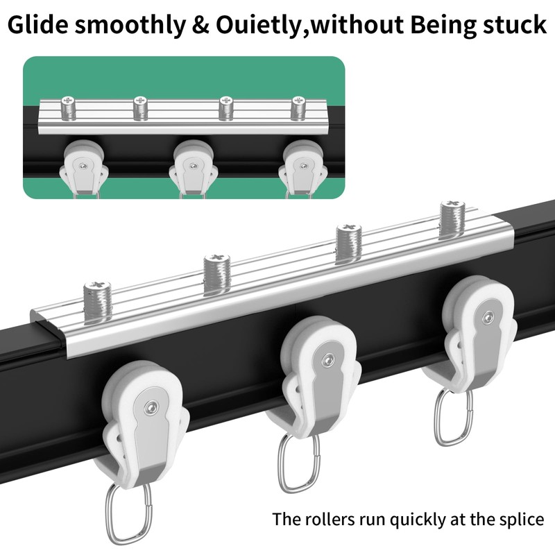 YLNANMI Flexible Bendable Aluminum Curtain Track Ceiling or Wall Mount