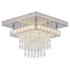 Deckrico Crystal Chandelier Modern Crystal Square Ceiling Lamps Flush Mount