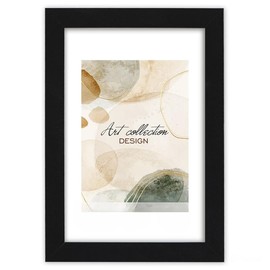 Abio Picture Frame Photo Frame Poster Frame for Photos Pictures Poster Rustic Vintage Boho Retro (Wood MDF, Black, 10 x 15 cm)