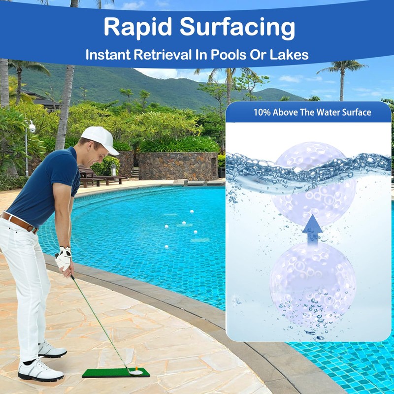 Sagsewful Floating Golf Balls, Non-Sink Practice Golf Balls for Lake/Pool/Backyard
