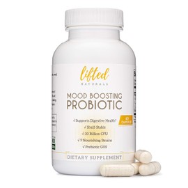 Probiótico - Probiótico estimulante del estado de ánimo - Fórmula de ansiedad con prebiótico GOS - Probióticos para la salud de las tripas -...       