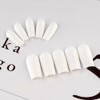 Uñas postizas blancas mate, largas, cuadradas, medianas, tipo ataúd, postizas,
