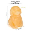 JSDDE Yellow Jade Crystal Dog Figurine Healing Gemstone Lucky Cute