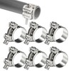 zDwfDc 6PCS 23-25mm T-Bolt Hose Clamps Stainless Steel Heavy Duty