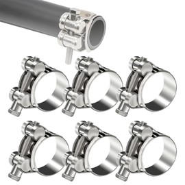 zDwfDc 6PCS 23-25mm T-Bolt Hose Clamps Stainless Steel Heavy Duty Hose Clamp DD038-23-25