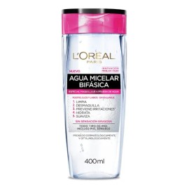 L'Oréal Paris agua micelar bifásica todo tipo de piel 400ml