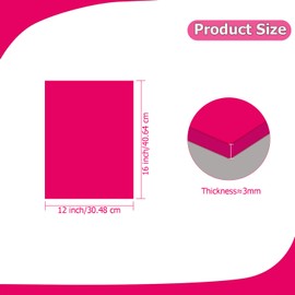 Eszeoee 2 Pack 12'' x 16'' Opaque Pink Acrylic Sheet, 3mm Thick Acrylic Plastic Sheets Plexiglass Boards for Laser Cutting and DIY Craft Projects