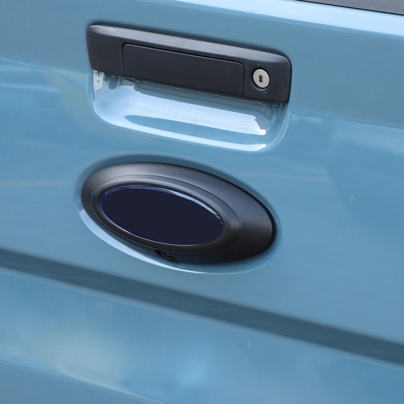 carpart2021 Matte Black Front & Rear Emblem Logo Ring trim