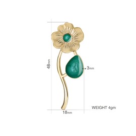 Beautiful small flower brooches; birthday gifts love for women (turquoise)