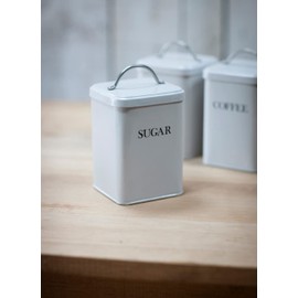 Garden Trading Original Sugar Canister Crafted in Powder Coated Steel | H20 X W12 X D12cm