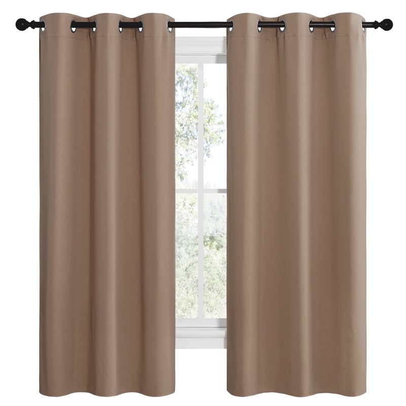 NICETOWN Short Window Treatment Thermal Insulated Solid Grommet Blackout Curtains/Drapes