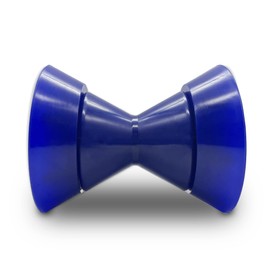 COLOFULWAY 4" Boat Trailer Roller Assembly Poly Bow Roller with Spoke fits 1/2" Shaft, Polyurethane(Blue)