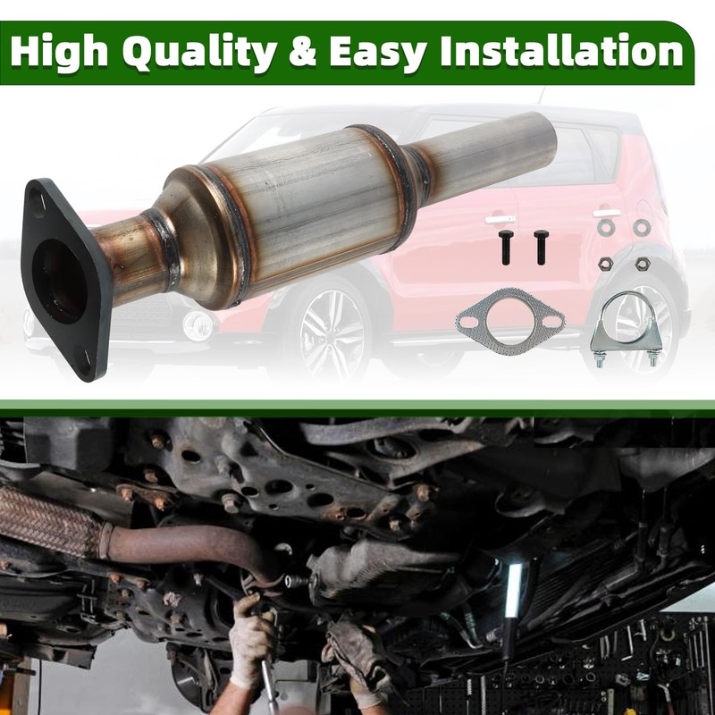 LELEHOKA High Flow Rear Catalytic Converter Compatible with Kia Soul