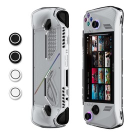 Aircawin ROG Ally Case - Shockproof TPU Case with 4 Thumb Stick Caps - Lightweight Clear Gaming Accessory