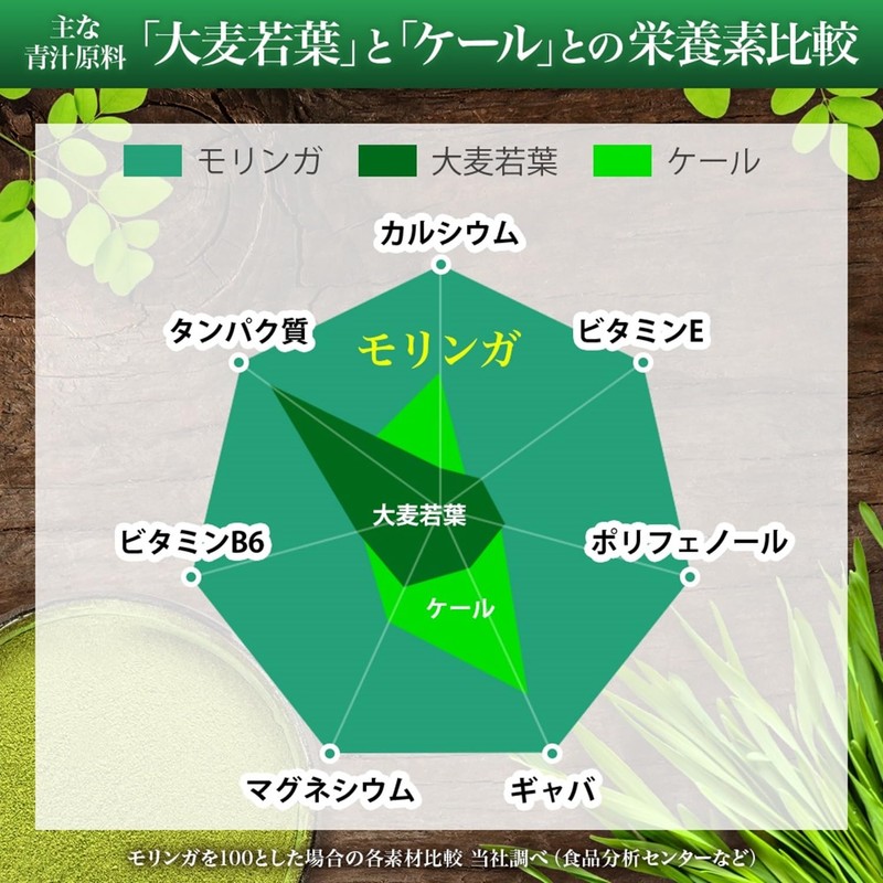 沖縄県産 モリンガ 青汁 手摘み モリンガパウダー 低温乾燥 クロレラ 3種の乳酸菌1000億個 ビフィズス菌 4種のオリゴ糖