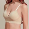 Eleplus 3 Pieces Deep V Non Wired Bras for Women