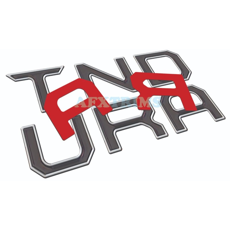 AFX-TRIMS 3D BLACK ALUM OUTLINE RAISED DOMED TAILGATE LETTER FOR