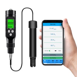 GOYERRNES Dissolved Oxygen Meter with Bluetooth, Dissolved Oxygen Test Kit with Electrode Filling Fluid, Support Data Save, View, Print