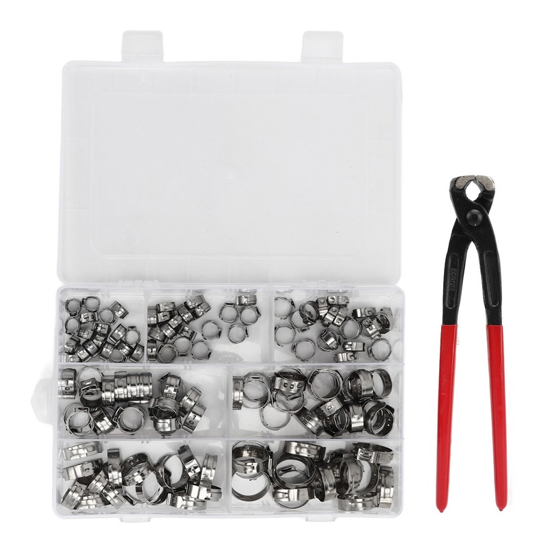 130Pcs Stainless Steel Hose Clamps 6 to 21mm Hose Clip