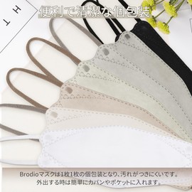立体 マスク 大きめ22.5cm/やや大きめ21cm 不織布 個包装 30枚入 3D 大人用 【耳が痛くならない】 brodioマスク KF94とJN95の仕様と似ています 立体構造 使い捨て 息がしやすい ダイヤモンドマスク (モカブラウン×紐ブラウン-大きめ 22.5cm)