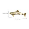 iplusmile Brass Shark Figurine Creative Desktop Decor Exquisite Shark Shaped