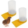 2 Pack Quail Waterer with Yellow Tray, 500ml Large Capacity