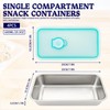 Sekonow 4 Pack Stainless Steel Snack Containers, Reusable Snack Pack