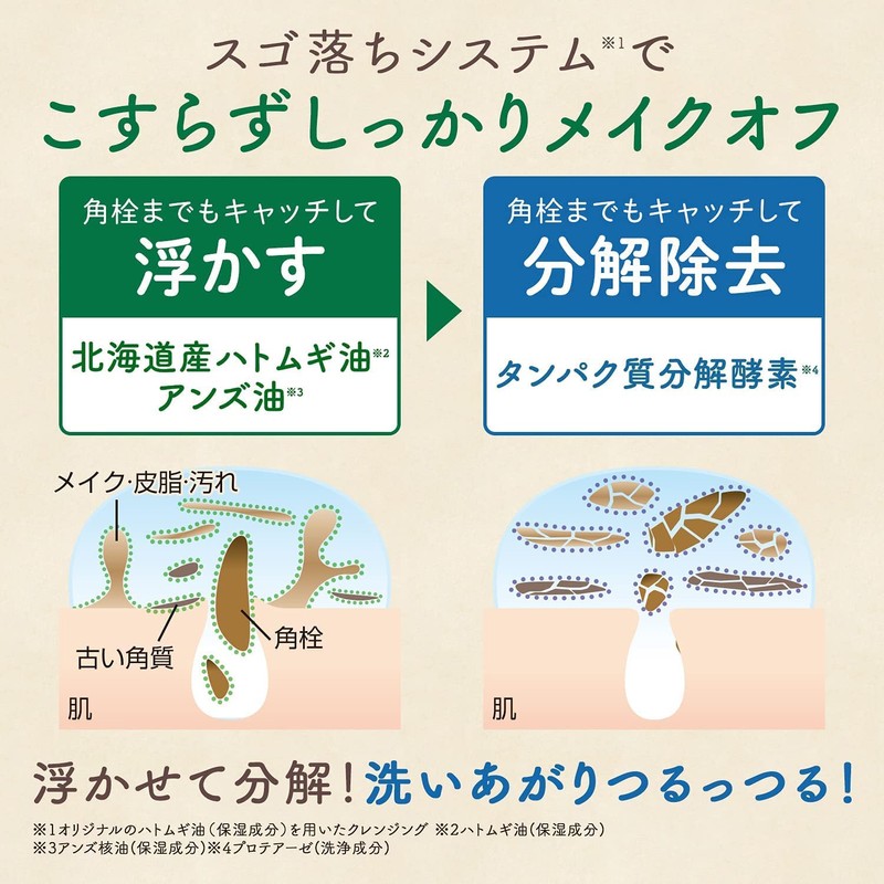 Crude Hokkaido Fermented and Aged Pearl Barley Tsurinurin Makeup Remover,