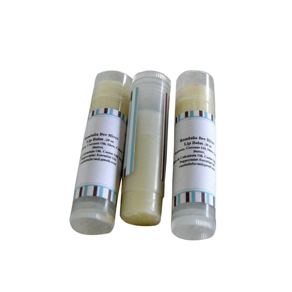 Set of 3 Lip Balm, Peppermint, Randalia Bee Hives