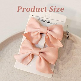 4 Stück Schleifen-Haarspangen, Haarspange Haarschleifen Mädchen, Baby Haarspangen mit Voller Schleife, Satinbandschleifen Hair Bow Haarspangen für Hochzeitsfeier