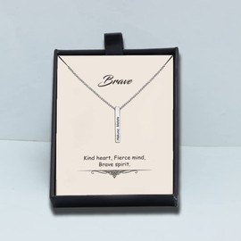 LeCalla 925 Sterling Silver Love 3D Bar Necklace Pendant treasured symbol of Love Affection and cherished bond Jewellery piece designed for Teen and Women