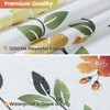 BESTRIPES Fabric Floral Shower Curtain, Yellow Orange Green Flower Shower