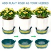 Deep Plant Saucer, Plastic Bottom Watering Tray with Height-adjustable Planter