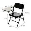 OEF Furnishings Tablet Arm (2 Pack) Folding Chair, Black