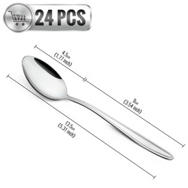 Gymdin Stainless Steel Coffee Spoons, 13.5 cm (5.3 inch) Spoons, Small Spoons, Modern Spoon Set for Household/Kitchen/Restaurant, Dishwasher Safe