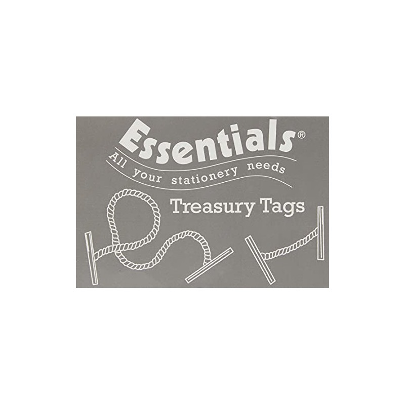 Whitecroft Essentials 27151/10 25 mm Metal Ended Treasury Tags -