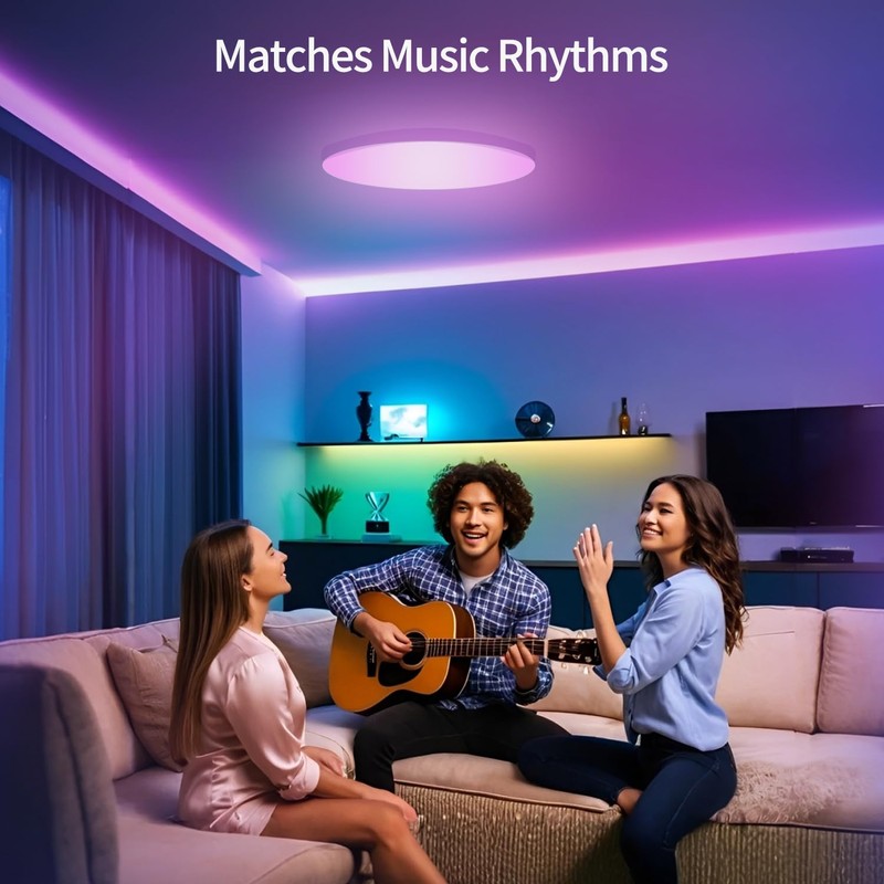 DoHome Smart LED Ceiling Lights RGBCW Color Changing Ceiling Light