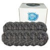 12 Piecess Stainless Steel Wool Scrubber Pads for Cleaning Dishes,