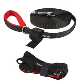 Pettom Long Lead, Dog Training, Relieves Stress, For Walking 32.8 ft (10 m), Black
