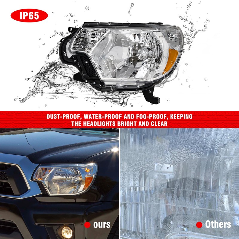 ADCARLIGHTS Compatible with 12 13 14 15 Toyota Tacoma Headlights