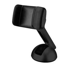 LAX Gadgets Phone Mount for Car - Universal Clamp-Type Cell Phone Car Mount - Dashboard Phone Mount with Powerful Suction Cup Compatible with All Smartphones (Black)