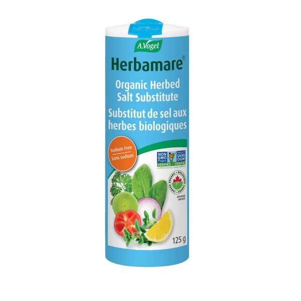 Avogel - Herbamare - Sodium Free 125 Grams, Natural Salt Substitute Infused With Organic Herbs and Vegetables, Sodium Free, 125 Grams