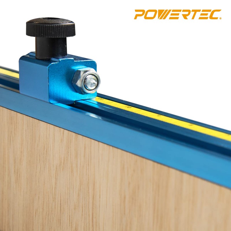 POWERTEC 71131 Aluminum Double T-Track Fence Cap Kit, Right to